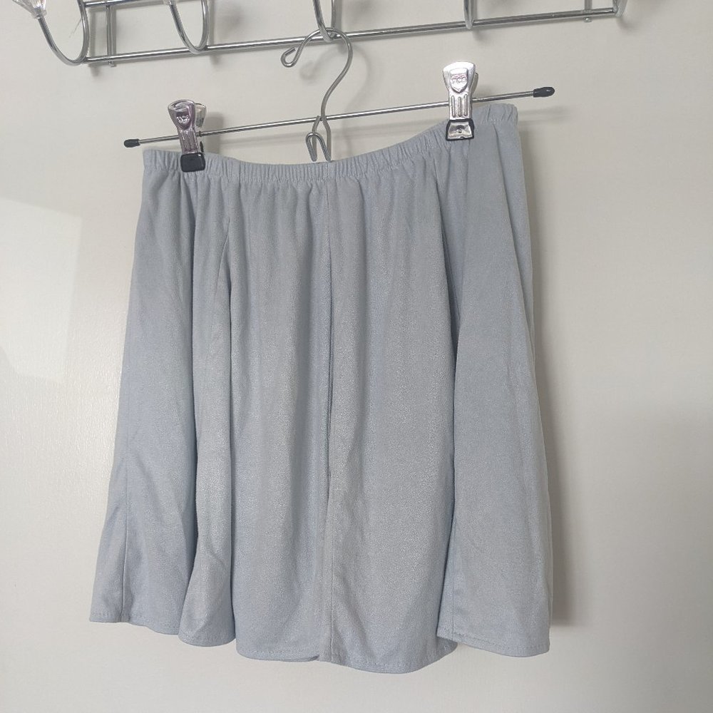 light blue suede brandy melville circle skirt